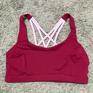 Lululemon Free to Be Serene Bra C/D Pomegranate/Peony Pink